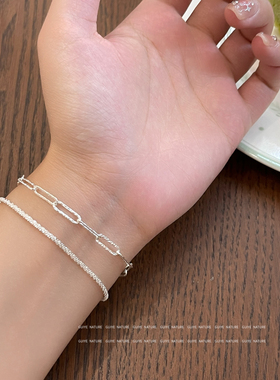 归野925纯银简约满天星手链女