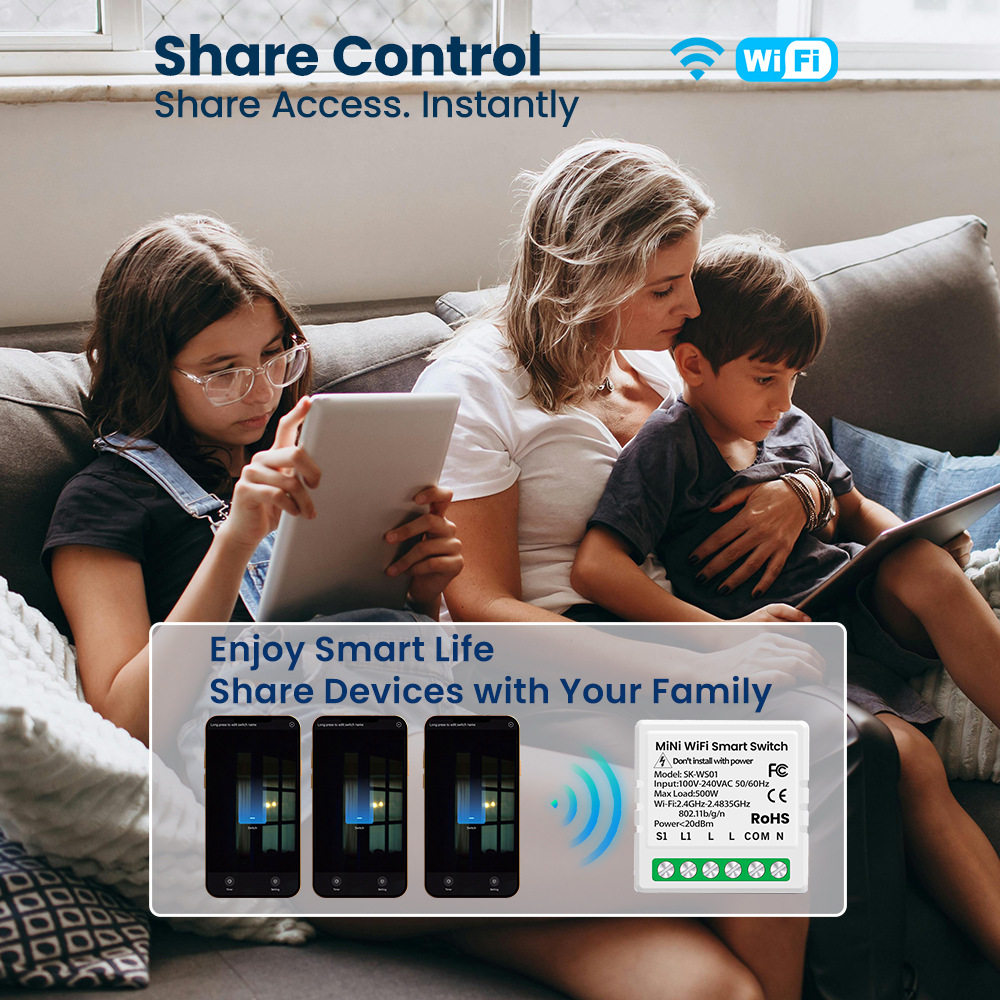 WiFi通断器模块远程控制涂鸦智能开关Tuya mini switch module,淘宝优惠券,粉丝福利购,淘宝优惠卷