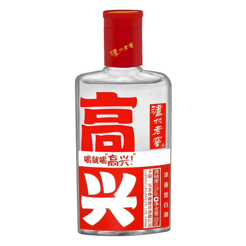 泸州老窖高兴小酒52度纯粮酒 浓香型白酒100ml*8瓶品鉴酒特价酒水