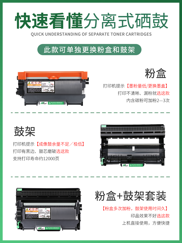 适用联想LJ2600D粉盒LJ2650DN硒鼓M7600D M7650DNF lt2641墨盒LT2641 LD2641激光打印复印一体机墨粉盒 - 图1