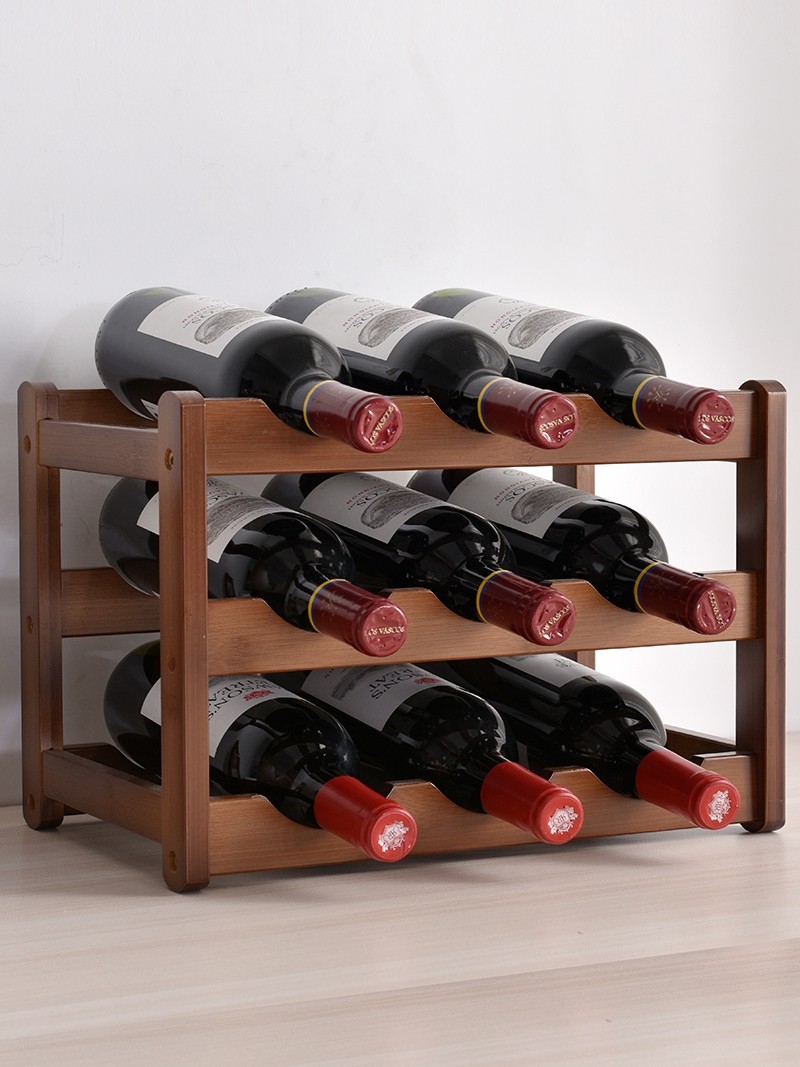 酒架置物架葡萄酒架酒格收纳放酒瓶展示架实木红酒架摆件架子家用