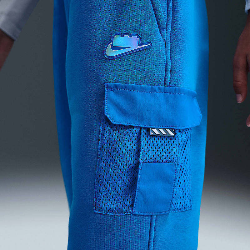 NIKE耐克乐高联名大童X LEGO冬季男女童宽松工装长裤HV6731-470,淘宝优惠券,粉丝福利购,淘宝优惠卷