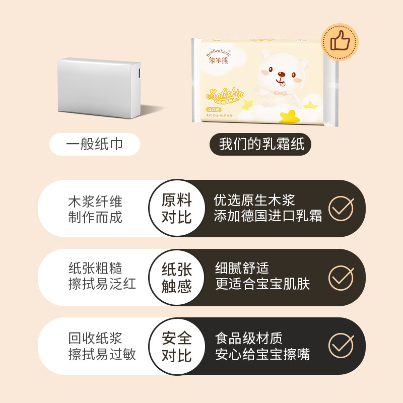  笨笨熊家居保湿纸巾