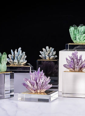 一森诺（ESANO）水晶摆件客厅玄关北欧轻奢工艺品办公室样板房软