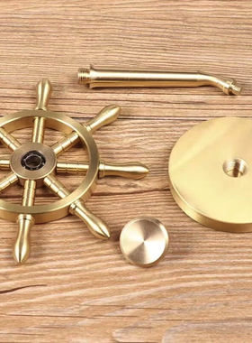 黄铜领航掌舵舵手船舵航海家具工艺品办公室桌面创意个性时尚摆件