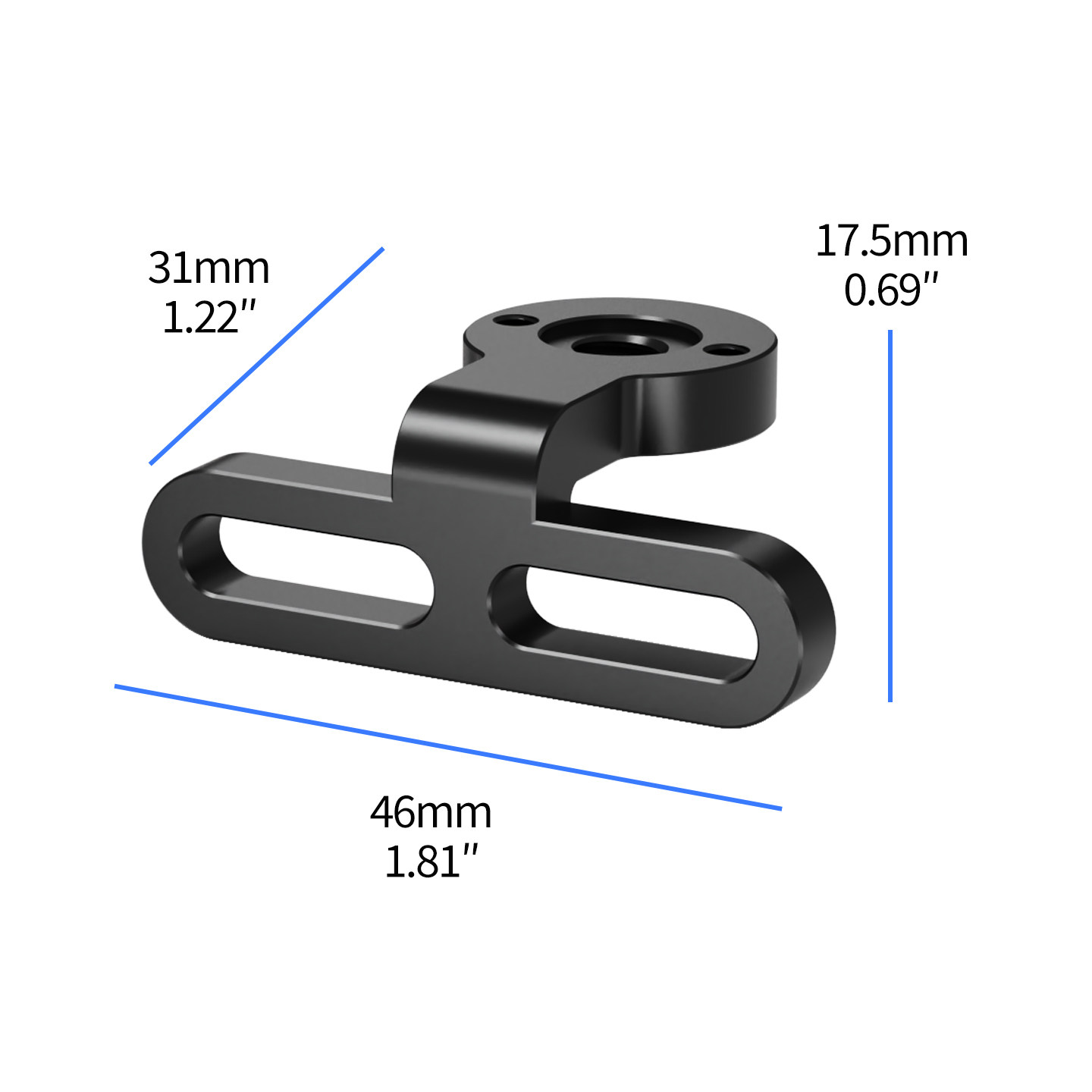 Bicycle stem bracket action camera mount