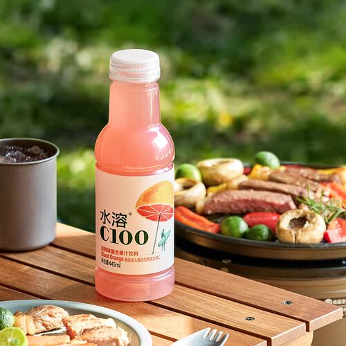农夫山泉水溶C100复合果汁445ml*15瓶整箱批特价柠檬青皮桔饮料品 - 图1