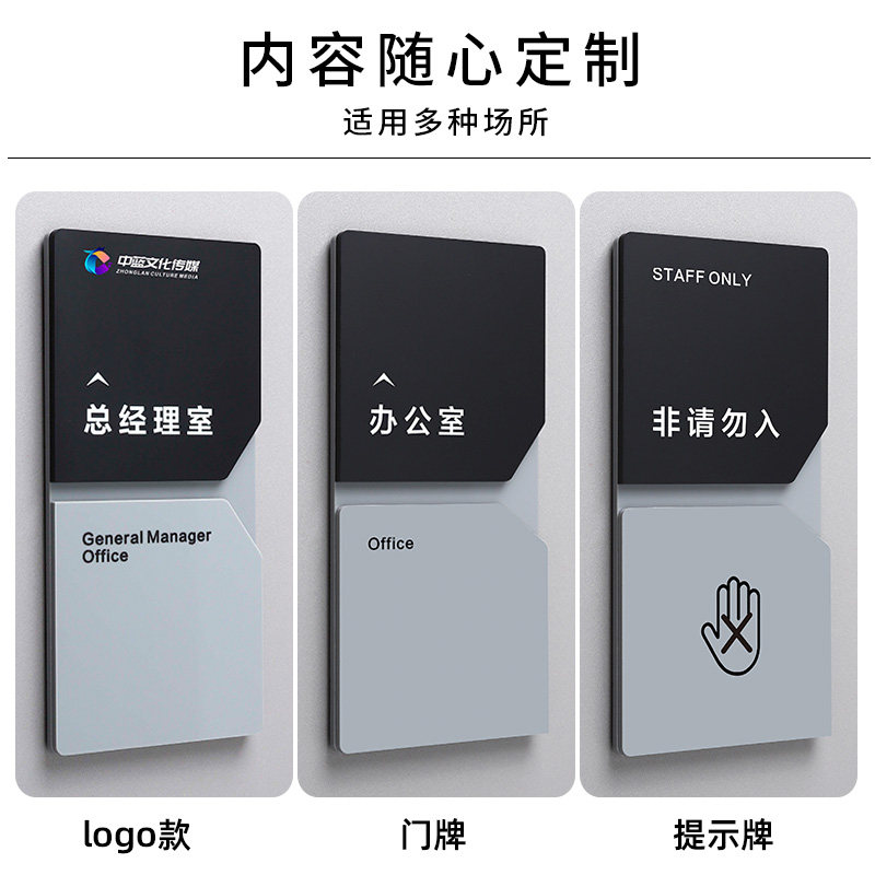 网红电商直播间标识牌公司办公室门牌运营客服营销部科室牌总经理会议室门口牌子样品间库房亚克力标志牌定制