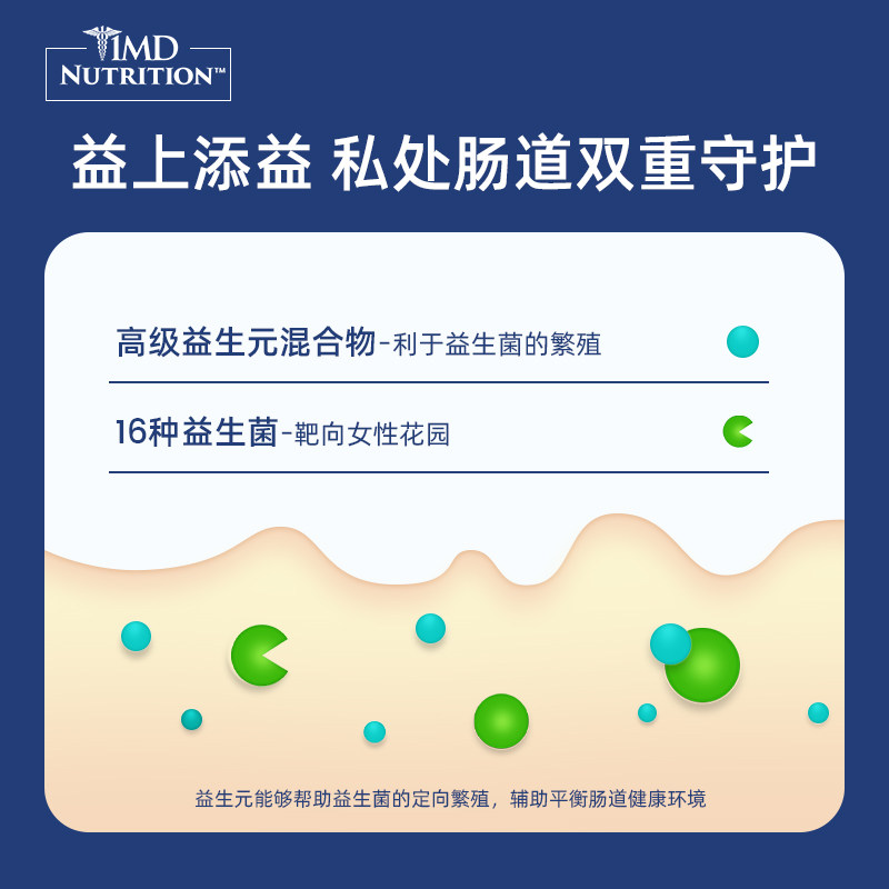 1mdn进口女性益生菌成人胶囊小蓝瓶 1MDNUTRITION海外益生菌