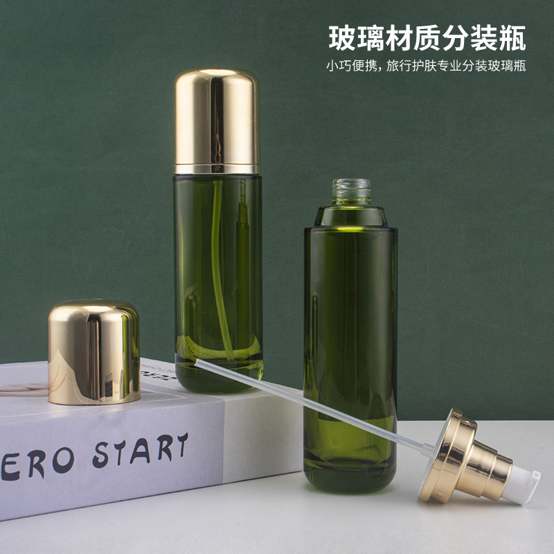 玻璃瓶化妆品120ml爽肤水乳液精华 套装瓶30g海迷膏霜瓶100ML现货,淘宝优惠券,粉丝福利购,淘宝优惠卷