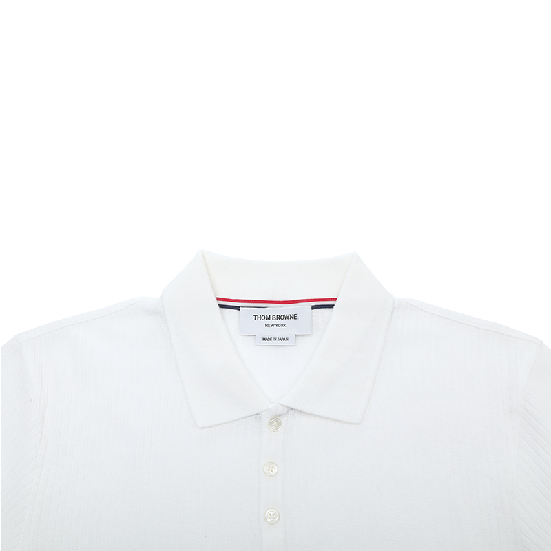 【自营】Thom Browne男士商务休闲简约棉质短袖Polo衫T恤 - 图3