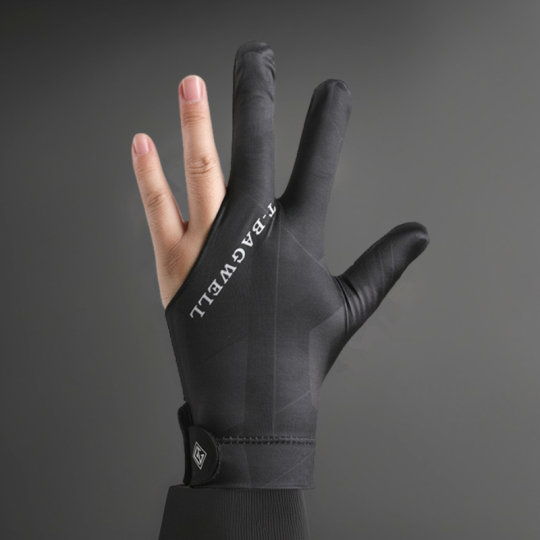 Billardhandschuhe für Männer und Frauen, drei Finger, atmungsaktives Lycra, spezielles Snooker-Tischtennis, rutschfeste Halbfinger-Billardhandschuhe, Vollfinger