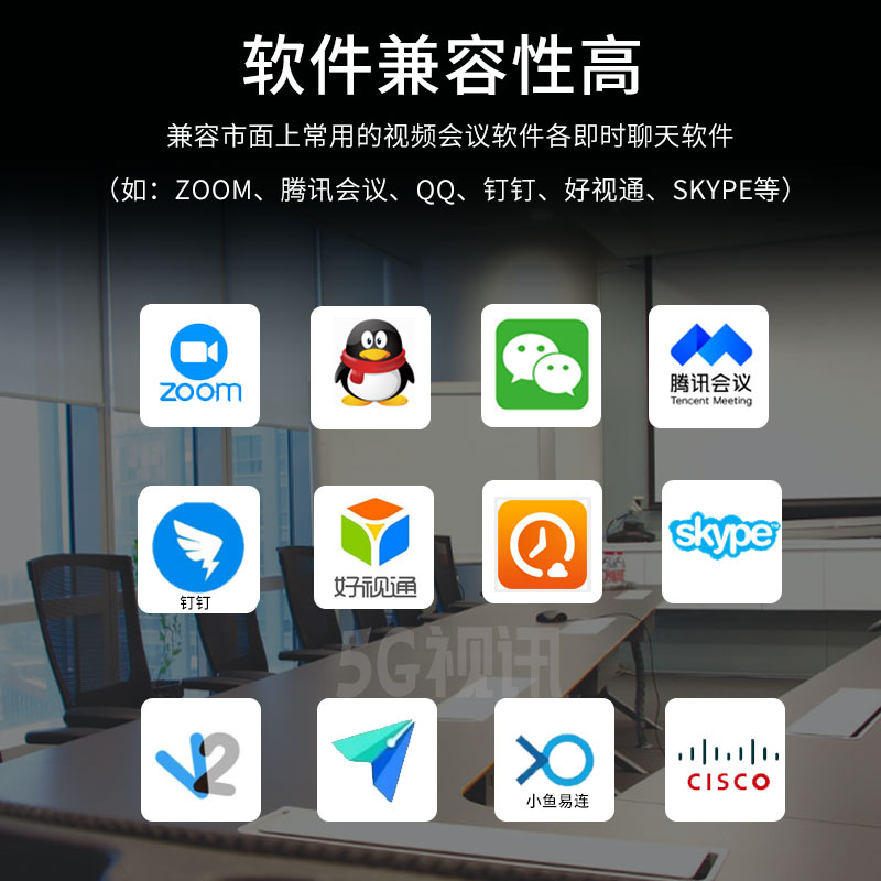 4K视频会议摄像头腾讯会议钉钉设备套装USB高清广角摄像机全向麦克风套装AI跟踪摄像机会议一体机 - 图2