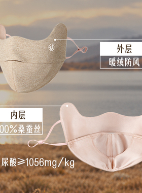 夏秦真丝羊绒秋冬保暖防风口罩