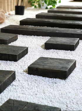 厂家直销户外防滑中式木纹汀步石