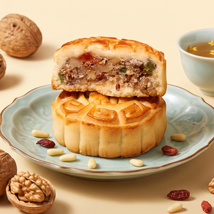天香坊陕派月饼新口味月饼5种口味各一块
