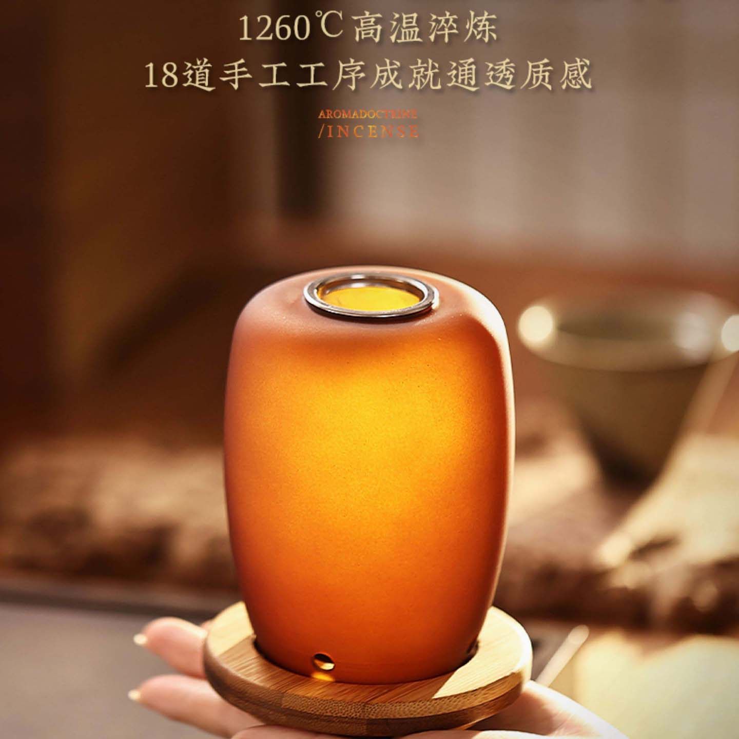 中式蜡烛沉香灯家用美容院安神香薰灯檀香沉香香粉熏香炉玻璃烛台,淘宝优惠券,粉丝福利购,淘宝优惠卷