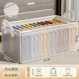 络新 Прозрачная коробка для хранения, стальная рама, ящик для хранения, штаны, ткань для домашнего использования