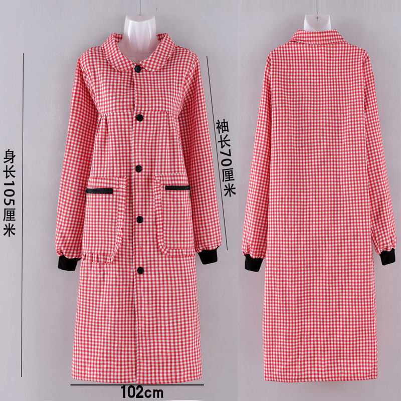 加长正穿罩衣女新款加长棉布长袖围裙透气耐磨厨房做饭干活工作服,淘宝优惠券,粉丝福利购,淘宝优惠卷