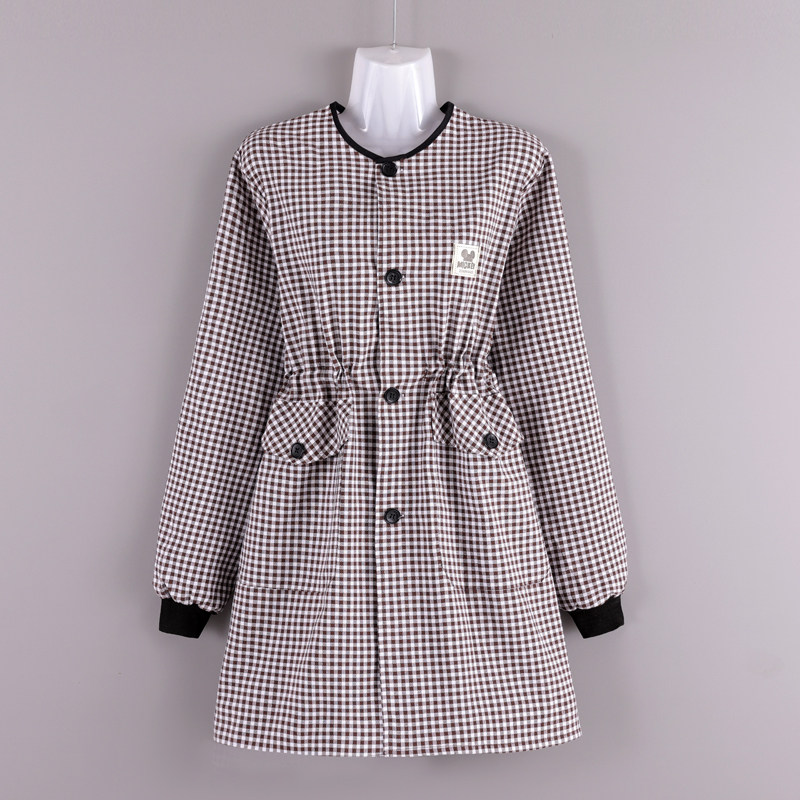 长袖正穿围裙厨房家用2023新款网红罩衣女厨房专用做饭耐磨工作服,淘宝优惠券,粉丝福利购,淘宝优惠卷