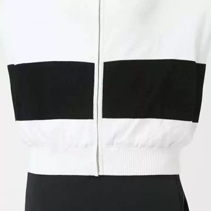 42C17 日单春秋季黑白拼色拉链开衫女户外休闲立领夹克针织外套,淘宝优惠券,粉丝福利购,淘宝优惠卷