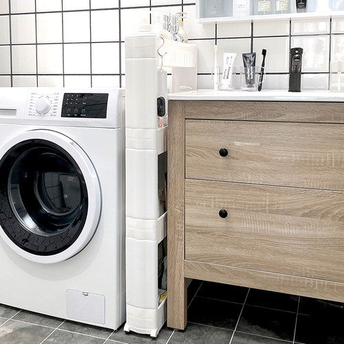 门后夹缝置物架卫生间缝隙浴室超窄款收纳柜极窄架子收纳架小推车 - 图1