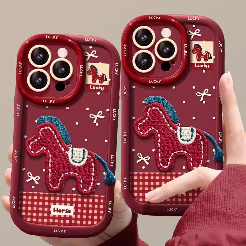 泡芙小红马适用vivox300/200Pro/100s手机壳90Pro新年款s50/30/20/19手绳y500全包iqoo15/13/neo11防摔保护套,淘宝优惠券,粉丝福利购,淘宝优惠卷