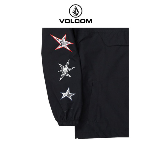 VOLCOM钻石男装户外品牌防水防风滑雪服2024新款连帽夹克Gore-Tex-图2