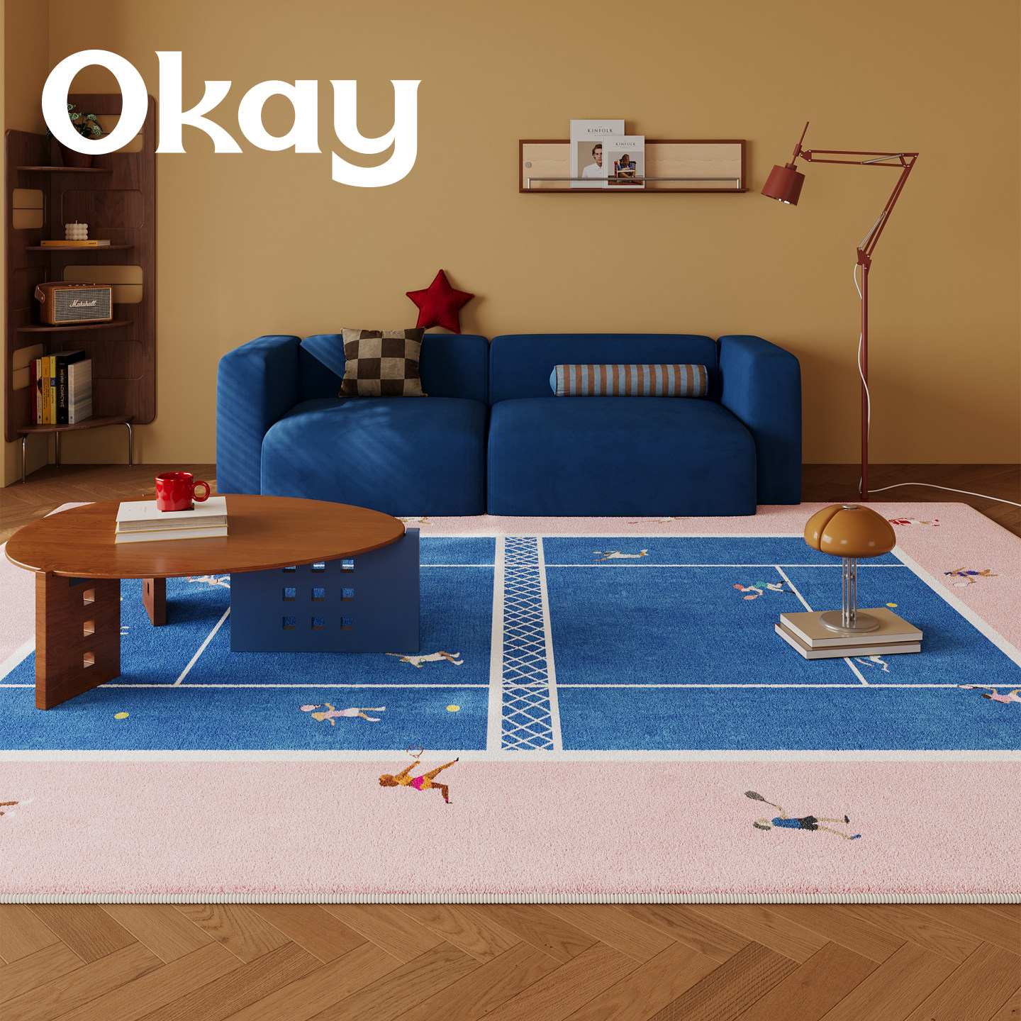 Rhythm tennis large carpet living room sofa coffee table floor mat high-end simple bedroom bedside blanket large area full carpet