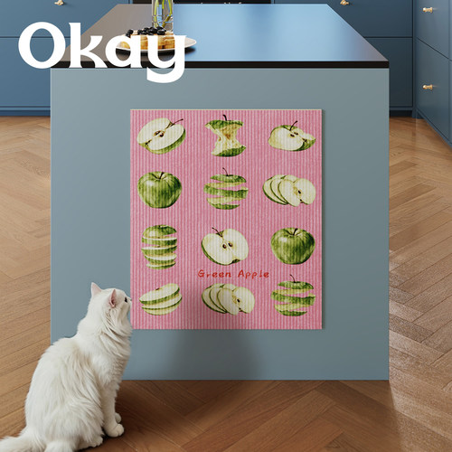 okay红果切片猫抓垫耐抓加厚耐磨玩具背胶猫抓板沙发家具保护贴墙 - 图0