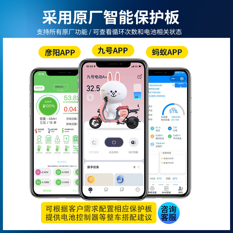 适用九号A+电动车锂电池A90+/A80+/A60+/A35+直上电瓶增程A2z专用