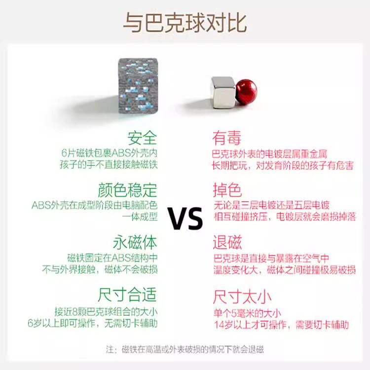 我的世界磁力方块磁吸MC周边吸铁石磁铁积木玩具男孩儿童益智拼装