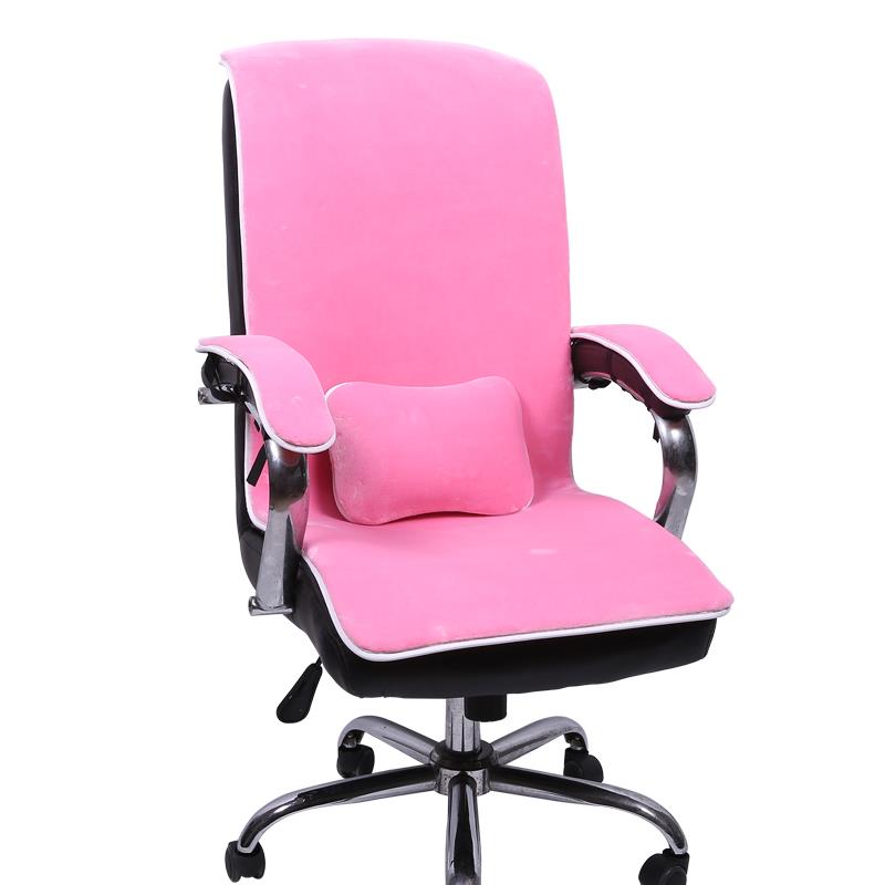 冬季椅子坐垫椅垫加厚垫电脑椅垫老板椅坐垫靠垫一体办公室毛绒垫