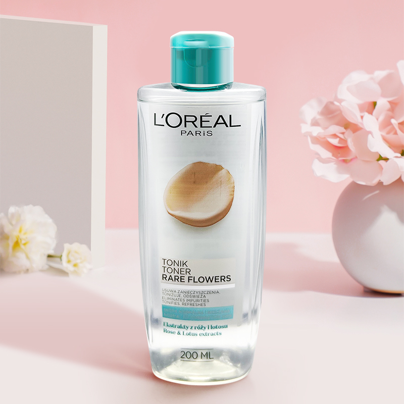 L'OREAL /欧莱雅化妆水玫瑰保湿爽肤水200ml清爽控油柔肤精华水女