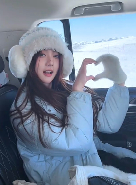 暖呼呼~chao适合雪地拍照帽子