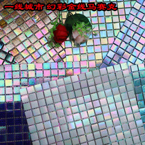 Gold Wire Magic Color Mosaic Magnetic Brick Blue White Pool Swimming Pool Glazed Makeup Room Kitchen Background Wall Self Adhesive