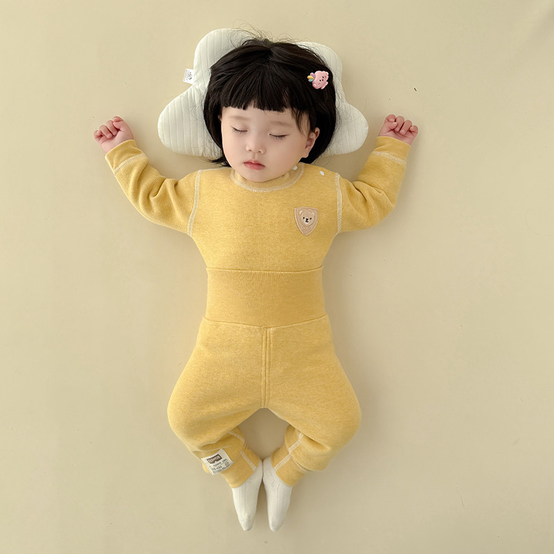 婴儿保暖内衣套装秋冬季加厚加绒德绒婴幼儿分体睡衣宝宝衣服冬装,淘宝优惠券,粉丝福利购,淘宝优惠卷