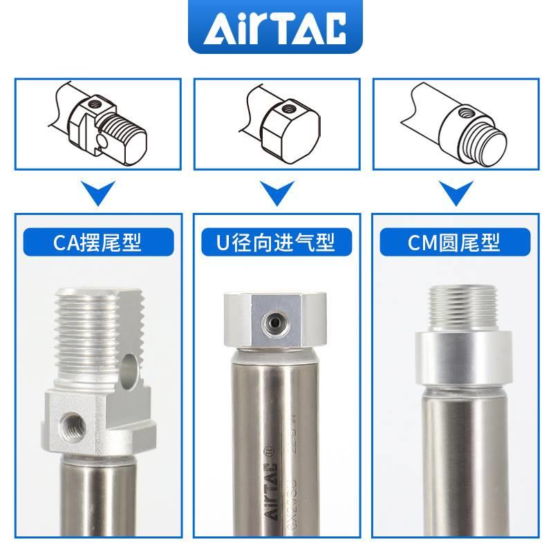 带缓冲型不锈钢迷你气缸MFC20X25X25X50X75X100X125X200SCA-图0