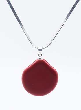 景德镇陶瓷豇豆红釉福袋项链