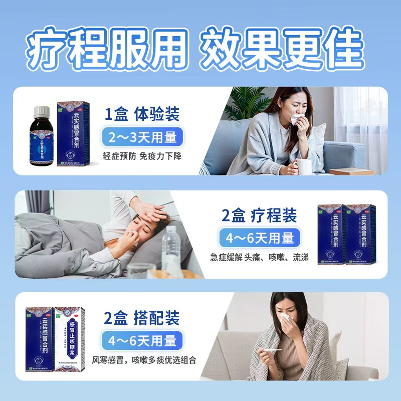 良济 云实感冒合剂 100ml*1瓶/盒风寒感冒止咳化痰镇痛退烧止痛