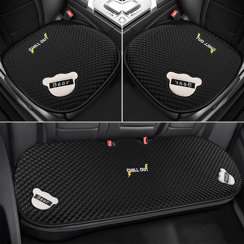 汽车坐垫四季通用夏季冰丝座椅凉垫女士车内车垫半包座套通风座垫 - 图2