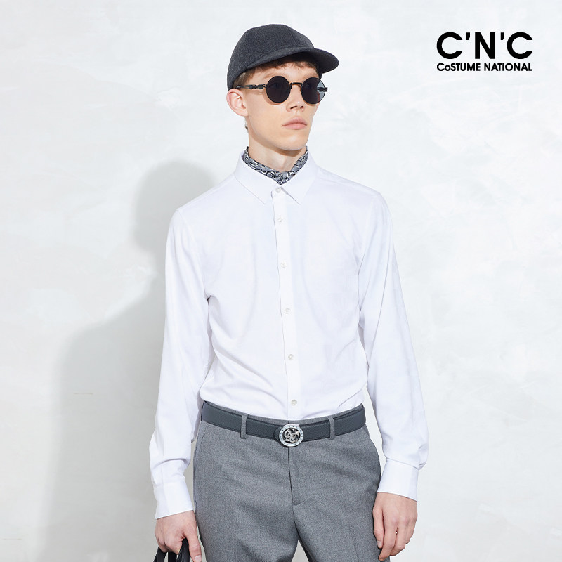 CNC男装奥莱新款轻奢纯色暗印花长袖衬衫男商务正装衬衣,淘宝优惠券,粉丝福利购,淘宝优惠卷