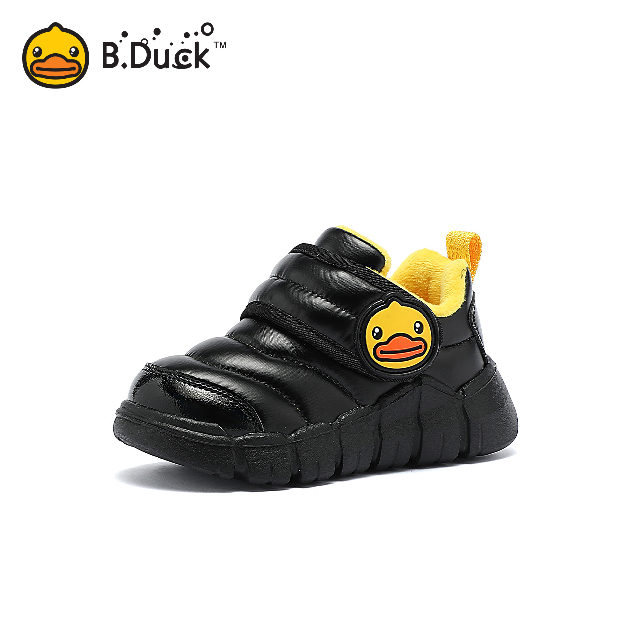 B.Duck小黄鸭童鞋男童运动鞋秋冬新款儿童鞋子女童宝宝二棉鞋加绒