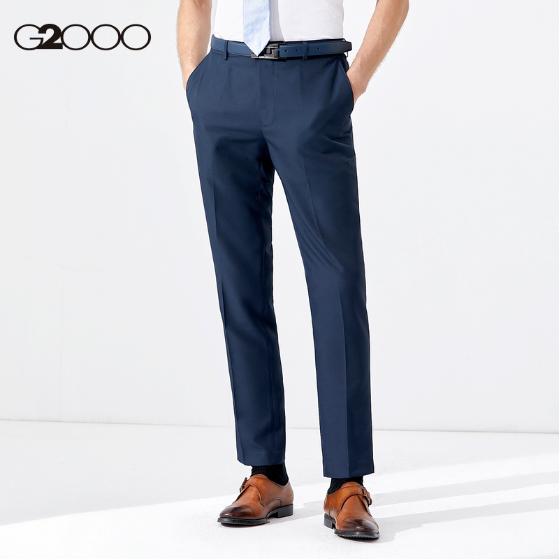 G2000男装 商务可机洗耐磨易打理垂坠感高级感男士新款时尚西裤男 - 图2
