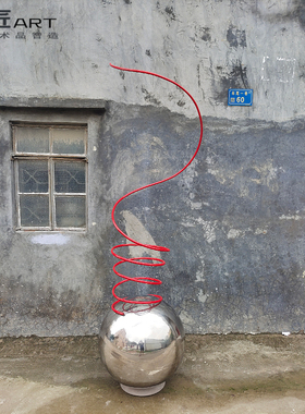 室内不锈钢走廊过道艺术风摆件