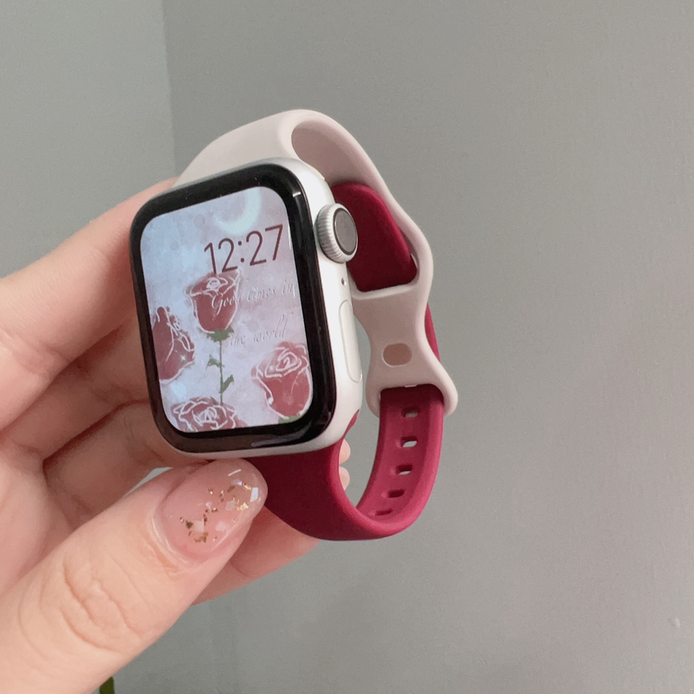 IWUJIAO适用iwatch6表带applewatch7代s8 9苹果手表腕带5/4321/se 双色女夏天38/4240/44/41mm/45mm ultra 49 - 图2