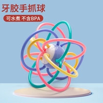 Baby Manhattan Hands Catch Ball Baby Tooth Gel Shake Bell Grip Training Puzzle Early Education 3-6 Months Toys 0-1 years old