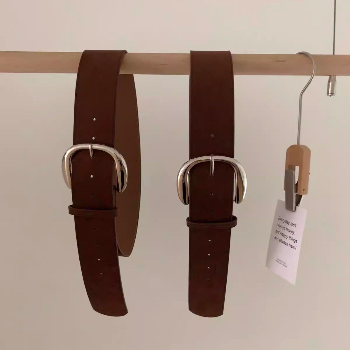 小众复古个性麂皮绒面宽边腰带网红同款时尚百搭皮带裤带装饰带