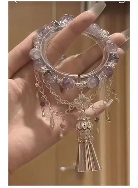 「西域圣女 」苗疆异域铃铛流苏手链多层新中式汉服配饰中国风女