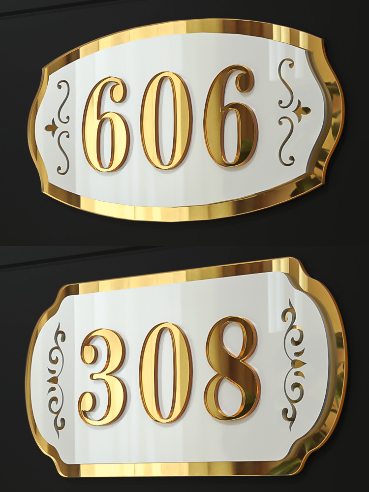 门牌号码牌家用美式创意个性定制美容院房间号酒店宾馆商用包厢轻奢数字门贴出租房饭店宿舍楼层贴字母定做